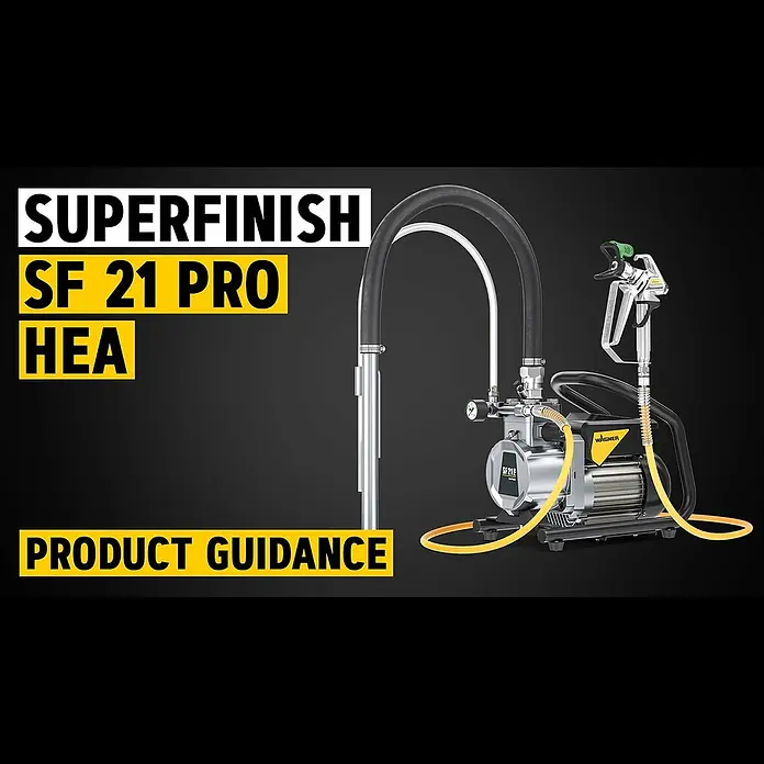 Wagner High Efficiency Airless Farbsprühsystem SuperFinish 21 Pro HEA - 900 W, Förderleistung: 2,1 l/min - SuperFinish SF 21 Pro HEA - Setup, Application, Cleaning | WAGNER