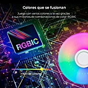 Ksix Plafón LED redondo inteligente Aura (66,4 W, Ø x Al: 49 x 7,5 cm, Plata) | BAUHAUS