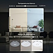 Ksix Plafón LED redondo inteligente Aura (66,4 W, Ø x Al: 49 x 7,5 cm, Plata) | BAUHAUS