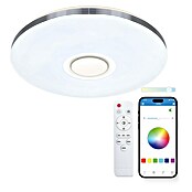 Ksix Plafón LED redondo inteligente Aura (66,4 W, Ø x Al: 49 x 7,5 cm, Plata) | BAUHAUS