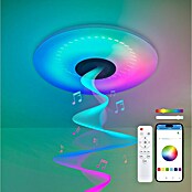 Ksix Plafón LED redondo inteligente Aura (66,4 W, Ø x Al: 49 x 7,5 cm, Plata) | BAUHAUS