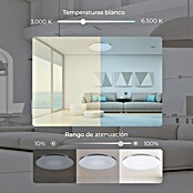 Ksix Plafón LED redondo inteligente Boreal (52,2 W, Ø x Al: 385 x 67 cm, Blanco, RGB) | BAUHAUS