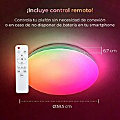 Ksix Plafón LED redondo inteligente Boreal (52,2 W, Ø x Al: 385 x 67 cm, Blanco, RGB) | BAUHAUS