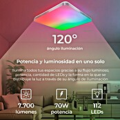 Ksix Plafón LED Smart Twilight (72 W, L x An x Al: 47,5 x 47,5 x 6,2 cm, Plata, Multicolor) | BAUHAUS