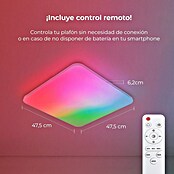 Ksix Plafón LED Smart Twilight (72 W, L x An x Al: 47,5 x 47,5 x 6,2 cm, Plata, Multicolor) | BAUHAUS