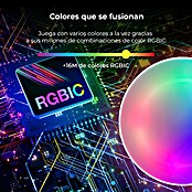 Ksix Plafón LED redondo inteligente Halo (60,9 W, Ø x Al: 47 x 6 cm, Blanco, RGB) | BAUHAUS