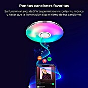 Ksix Plafón LED redondo inteligente Aura (66,4 W, Ø x Al: 49 x 7,5 cm, Plata) | BAUHAUS