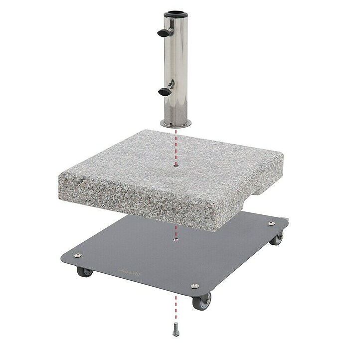 Doppler Schirmständer Fahrgestell Vario (L x B: 42 x 42 cm, Geeignet für: Schirmständer) | BAUHAUS
