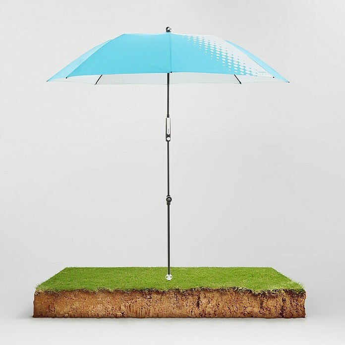 Doppler Expert Strandschirm Manual Muli (Blau/Silber, Durchmesser Bespannung: 160 cm) | BAUHAUS