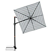 Doppler Ampelschirm myZone AX (Blockstreifen Anthrazit, Bespannungsmaß (L x B): 210 x 210 cm) | BAUHAUS