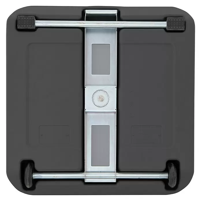 Doppler Active Schirmständer Fill-it - 60 x 60 cm, Passend für: Sonnenschirme bis zu 350 cm, Anthrazit - Dunkelgraue Kofferunterseite mit Metallstreben, Rollen und stabilisierenden Kunststofffüßen.