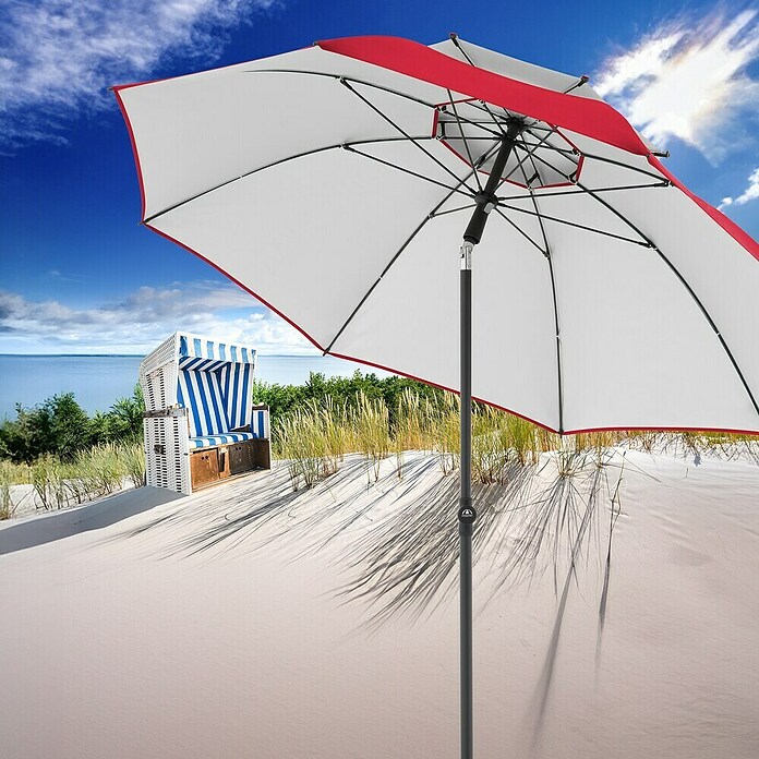 Doppler Strandschirm Windprofi Neo (Rot, Durchmesser Bespannung: 200 cm) | BAUHAUS