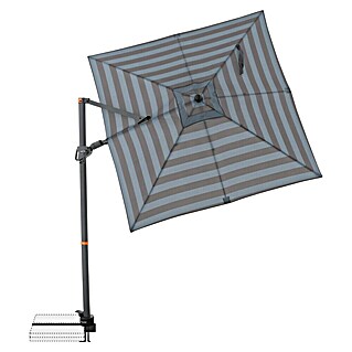 Doppler Ampelschirm myZone AX (Blockstreifen Anthrazit, Bespannungsmaß (L x B): 210 x 210 cm)