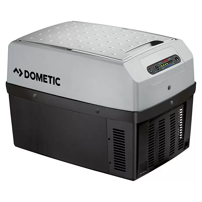 Dometic Elektrokühlbox TropiCool TCX 14 - L x B x H: 45 x 30,3 x 32,8 cm, 15 l - Dometic grau-schwarze tragbare thermoelektrische Kühlbox mit Bedienfeld für Heiß- und Kaltfunktionen.