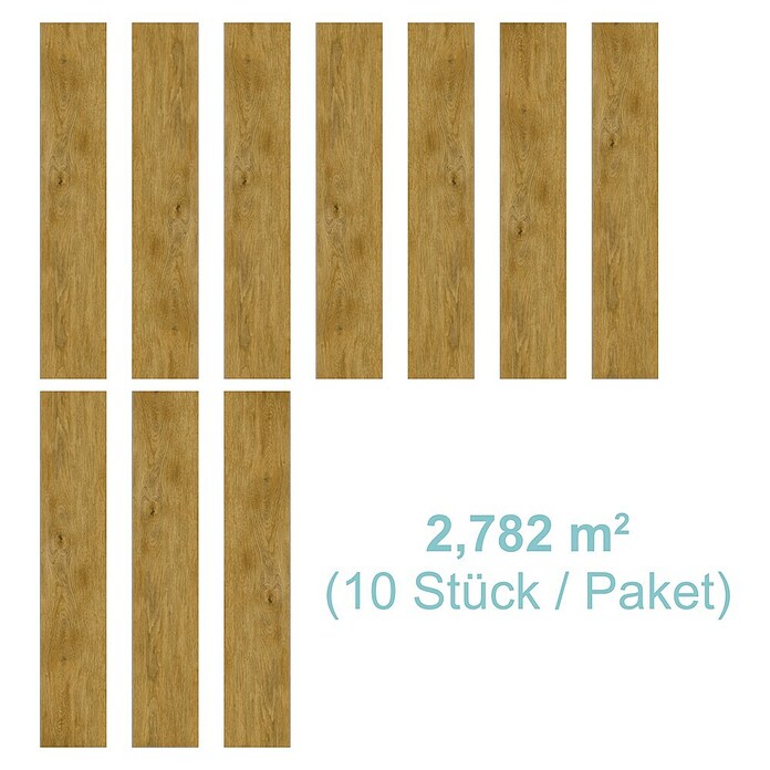 Vinylboden Rigid SPC Yukon (1 220 x 228 x 3,8 mm, Landhausdiele, Braun) | BAUHAUS