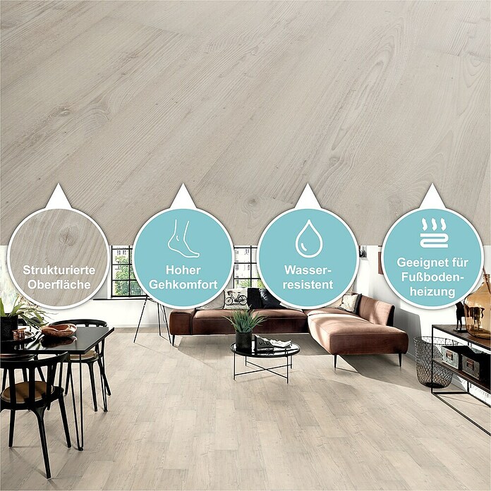 Vinylvloer (1.220 x 228 x 3,8 mm, Planken) | BAUHAUS