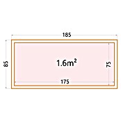 Telluria Gartenbox Nevio 180 (L x B x H: 185 x 85 x 85 cm, Stahl, Anthrazit) | BAUHAUS