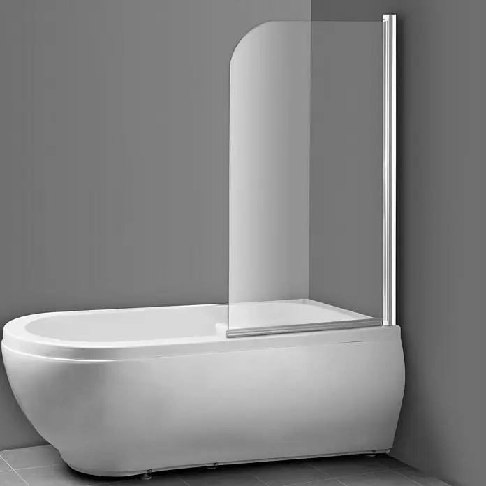 Badewannenaufsatz Clear - B x H: 75 x 130 cm, 1 Stk., Weiß - Das Bild zeigt eine Badewanne mit einer modernen Duschwand aus Glas. Das Design ist schlicht und funktional, ideal für moderne Badezimmer.