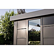 Telluria Gartenhaus Luminato 3030 (Außenmaß inkl. Dachüberstand (B x T): 318 x 318 cm, Stahl, Weiß/Anthrazit, Ohne Set) | BAUHAUS