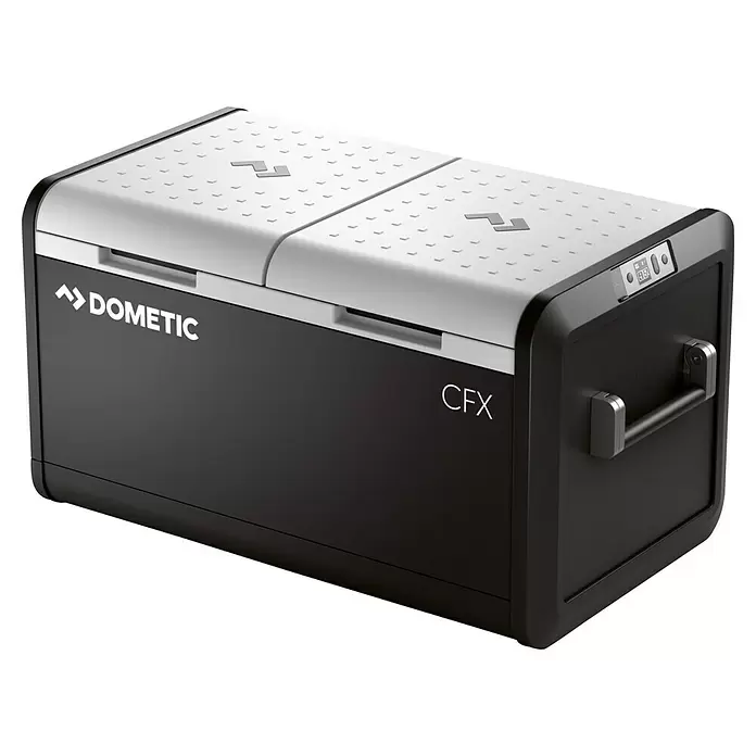 Dometic Kompressor Kühlbox CFX3 75DZ - L x B x H: 89,2 x 49,5 x 47,2 cm, 75 l - Schwarz-hellgraue Dometic CFX Kühlbox mit Digitalanzeige und stabilen Griffen für einfachen Transport.
