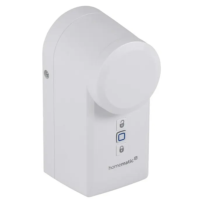 Homematic IP Starter-Set Mini Zutritt mit IP Access Point und Homematic IP Türschlossantrieb - Weiß - Abbildung eines Homematic IP-Geräts, das die intelligente Steuerung und Automatisierung Ihres Zuhauses ermöglicht.
