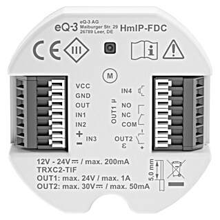 Homematic IP Control de apertura de puertas Universal (L x An x Al: 9,3 x 12,2 x 3,6 cm, Radio)