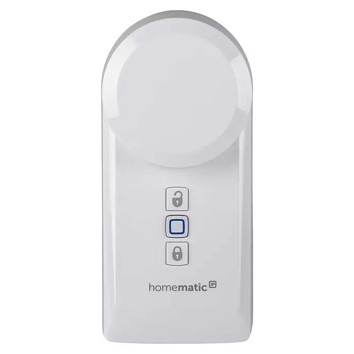 Homematic IP Kit de iniciación Access Point - Blanco - Mando a distancia blanco Homematic IP para hogar inteligente con botones de desbloqueo, cuadrado y bloqueo.