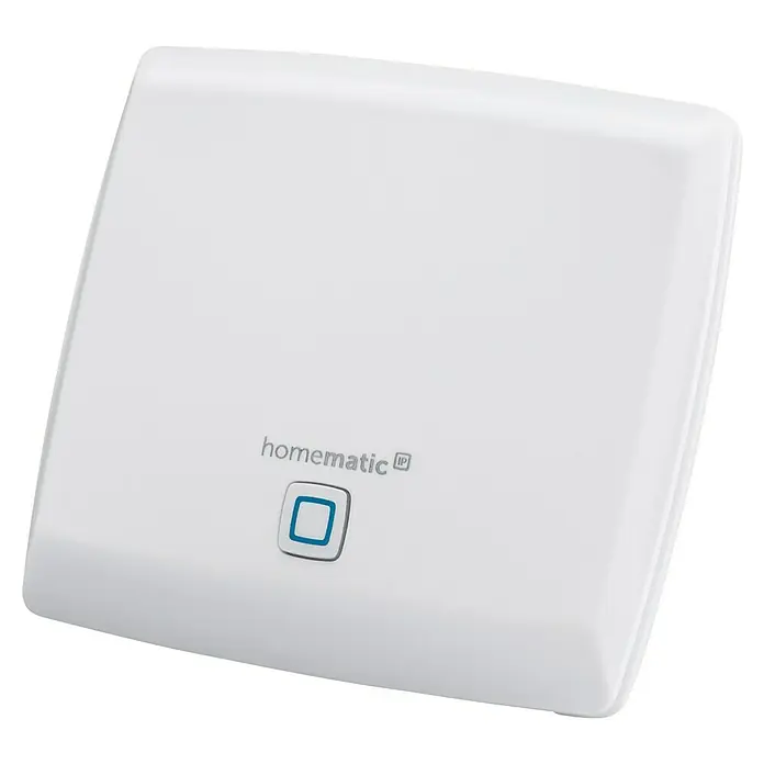 Homematic IP Starter-Set Mini Zutritt mit IP Access Point und Homematic IP Türschlossantrieb - Weiß - Nahaufnahme eines Homematic IP Access Points in Weiß.