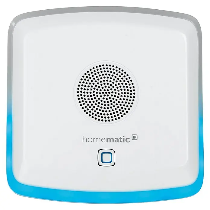Homematic IP Bewegungsmelder Kombisignalgeber - Weiß, L x B x H: 18,4 x 18,7 x 9,7 cm - Das Homematic IP Smart Home Alarmsirene bietet zuverlässigen Schutz und smarte Funktionen für ein sicheres Zuhause.