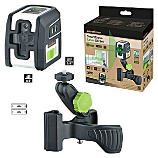 Laserliner Kreuzlinienlaser SmartCross-Laser GX Set (Max. Arbeitsbereich: 0 m - 40 m)