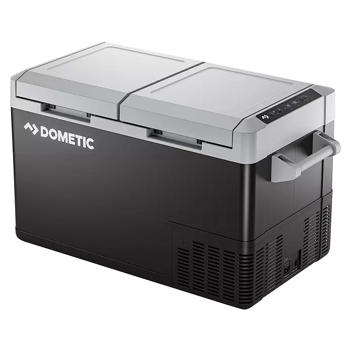 Dometic Kompressor Kühlbox CFF 70DZ - L x B x H: 91,4 x 44,3 x 50 cm, 70 l - Dometic tragbare Kühl-/Gefrierbox in Schwarz und Grau mit zwei Fächern, Digitalanzeige und robustem Griff.