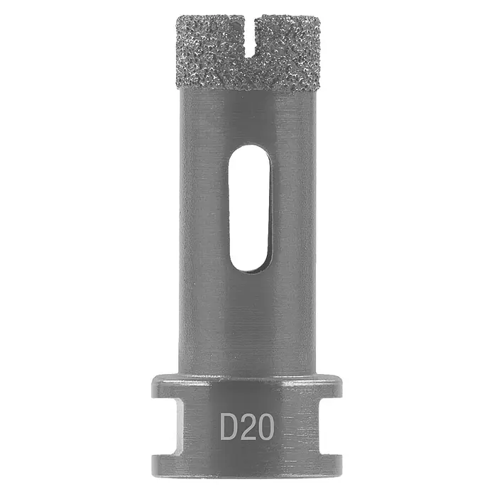 Nozar Diamant-Fliesenbohrer - Durchmesser: 20 mm, M 14 - Grauer D20-Kernbohrer mit diamantbeschichteter Spitze für präzise Bohrungen in harten Materialien. Ideal für Fliesen, Keramik und Glas.