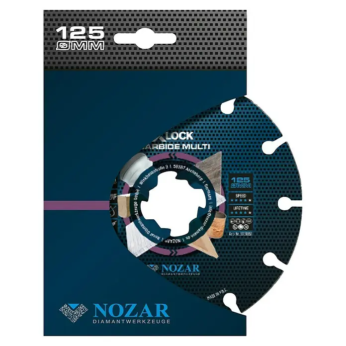 Nozar Trennscheibe - Durchmesser Scheibe: 125 mm, 1 Stk. - NOZAR Diamantwerkzeuge 125 mm Trennscheibe, ideal für vielfältige Materialien. Präzise Schnitte mit langer Lebensdauer für Profis und Heimwerker.