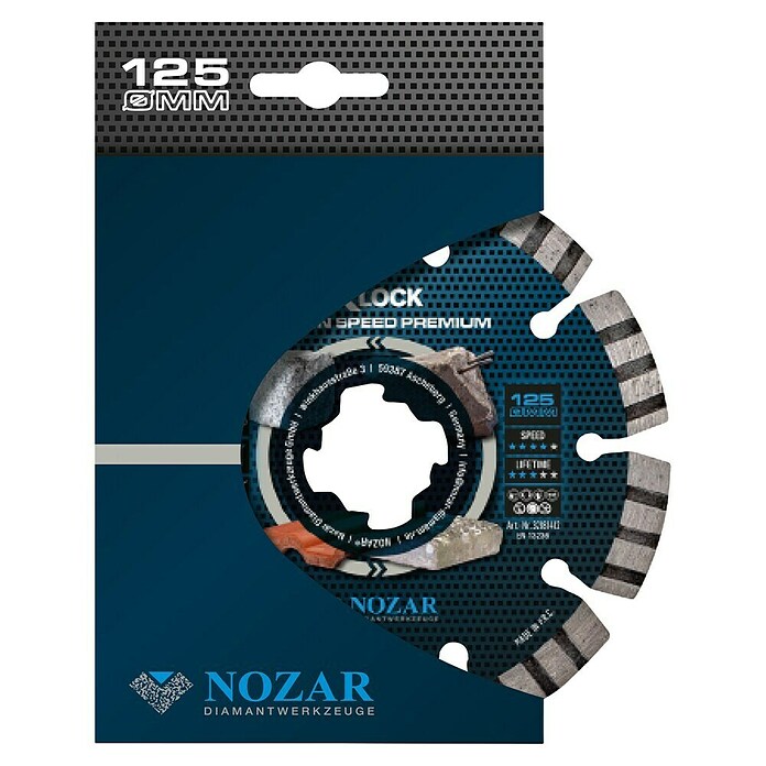Nozar Dijamantna rezna ploča Beton Speed  (Promjer: 125 mm, 1 Kom.) | BAUHAUS