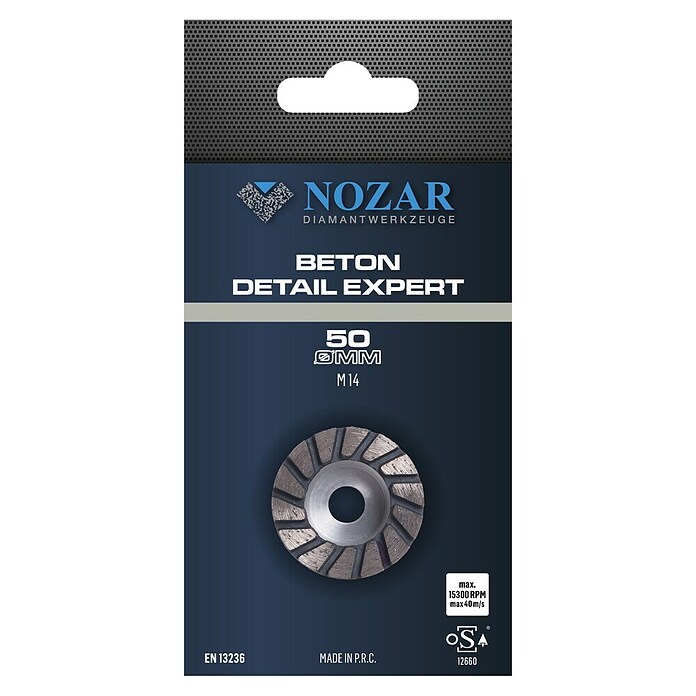 Nozar Schleiftopf Beton Detail Expert (Durchmesser: 50 mm, M 14, Diamantbeschichtet) | BAUHAUS