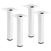 Pata para muebles (Ø x Al: 3 x 20 cm, Acero, Blanco, 1 ud.) | BAUHAUS