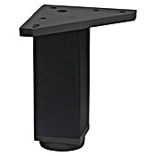 Pata para muebles (L x An x Al: 4 x 4 x 12 cm, Aluminio, Negro, Cuadrado, 1 ud.) | BAUHAUS