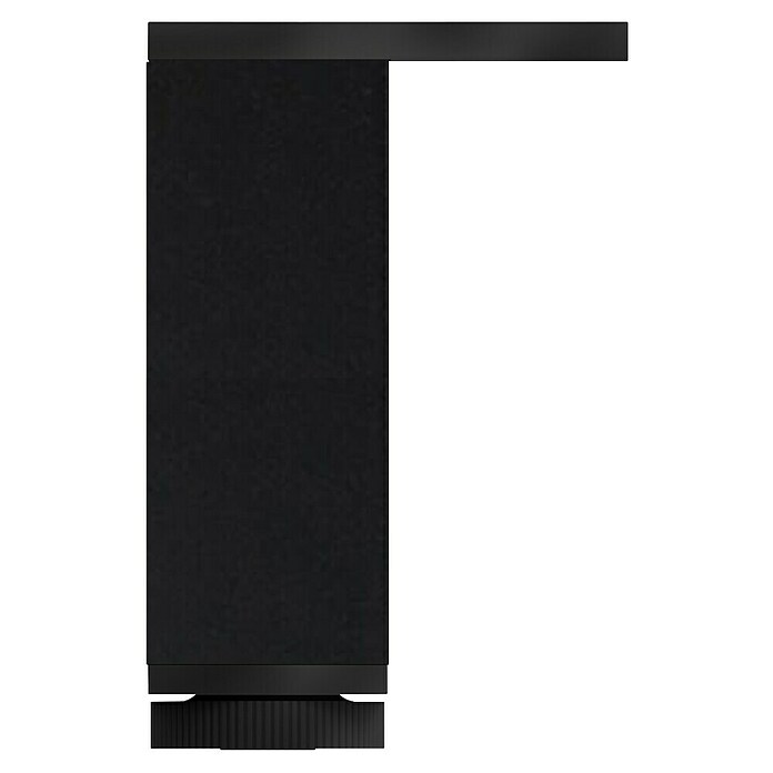 Pata para muebles (L x An x Al: 4 x 4 x 12 cm, Aluminio, Negro, Cuadrado, 1 ud.) | BAUHAUS