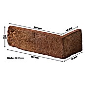 Stegu Kotni del opečnatega zidaka Country 640  (20,5 cm x 9,5 cm x 14 mm, Rjava, Videz kamna) | 4389 - Imitate | EAFL - Wandverkleidungen/Riemchen | EAF - Fliesen | EA - Fliesen | E - Fliesen | BAUHAUS