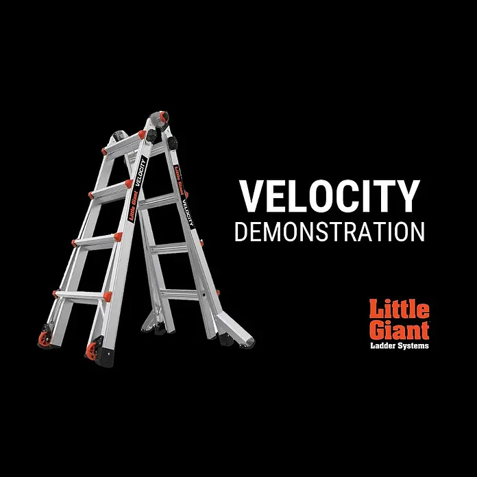 Little Giant Teleskopleiter VELO-CITY 4X4 SPROSSEN - Anzahl Tritte: 7 Stk., Arbeitshöhe: 554 cm, Belastbarkeit: 150 kg, Aluminium - How-to Little Giant Velocity Series 2.0 Multi-Purpose Ladder