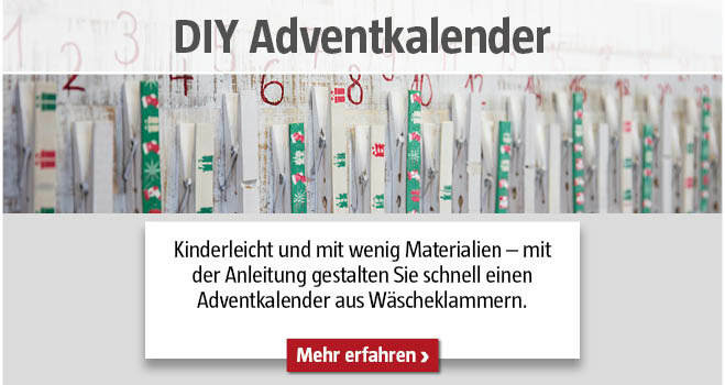 DIY Adventkalender Wäscheklammern