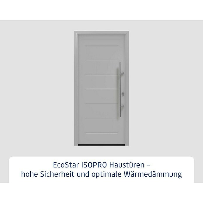 Hörmann EcoStar Haustür ISOPRO IP 015 (110 x 210 cm, DIN Anschlag: Rechts, Weißaluminium) | BAUHAUS