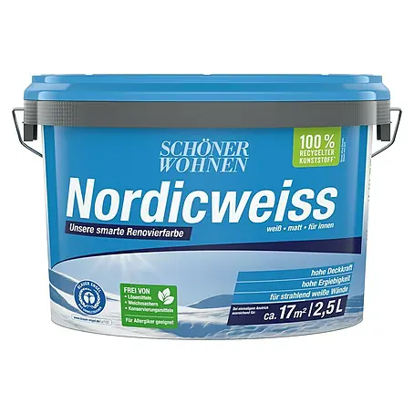 SCHÖNER WOHNEN-Farbe  Wandfarbe Nordicweiß