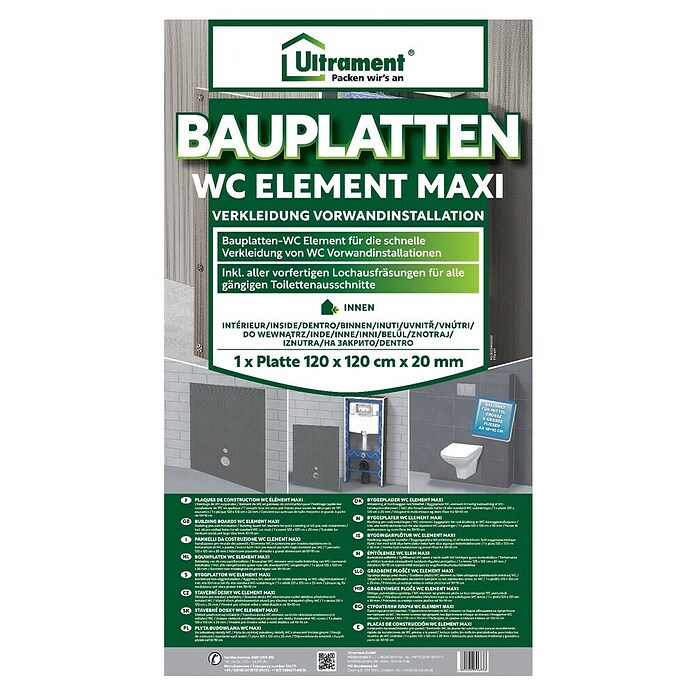 Ultrament Bouwplaat Toiletplaat (l x b x d: 120 x 120 x 2 cm) | BAUHAUS
