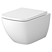 Camargue New York Square Wand-WC-Set (Spülrandlos, Ohne Spezialglasur, Spülform: Tief, WC Abgang: Waagerecht, Weiß) | BAUHAUS