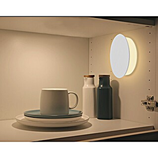 Tween Light Aplique de pared con batería (Blanco, Blanco cálido, Ø x Al: 20 x 4,5 cm, Intensidad regulable)