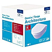 Villeroy & Boch Architectura Spülrandloses Wand-WC-Set (Mit WC-Sitz, Mit schmutzabweisender Glasur, Tiefspüler, Abgerundet, Weiß)