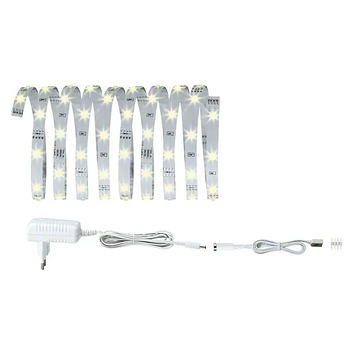 Paulmann LED-Band YourLED Eco Basisset - 3 m, Warmweiß - LED-Streifen mit Netzteil und Anschlusskabeln. Ideal für stimmungsvolle Beleuchtung im Innenbereich.