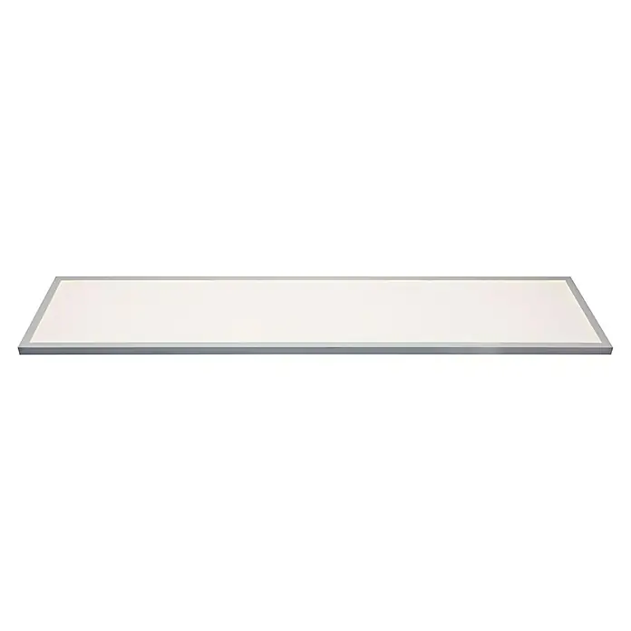 Lavida LED-Panel IP44 - 45 W, L x B x H: 120 x 30 x 6 cm, Weiß, Mehrfarbig - Ein rechteckiges LED-Panel mit silberfarbenem Rahmen, das sich ideal für moderne Büros oder Wohnräume eignet. Sorgt für gleichmäßige Ausleuchtung.