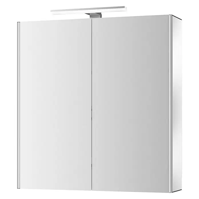 Jokey LED-Spiegelschrank DekorAlu - B x H: 65,4 x 68 cm, Aluminium, Farblos - Ein moderner Spiegelschrank mit integrierter Beleuchtung, ideal für jedes Badezimmer. Praktisch und stilvoll.